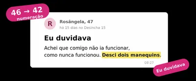 Depoimento de aluna do Desincha 15
