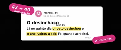 Depoimento de aluna do Desincha 15