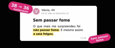 Depoimento de aluna do Desincha 15
